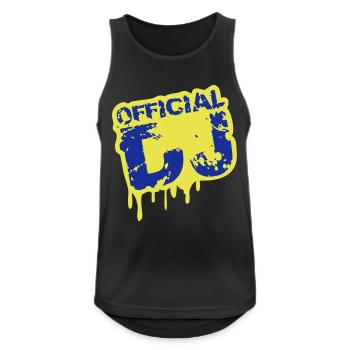 Officiel DJ Music Party Stamp Graffiti Drops - Débardeur respirant Homme - noir - Devant - Nick (188cm)