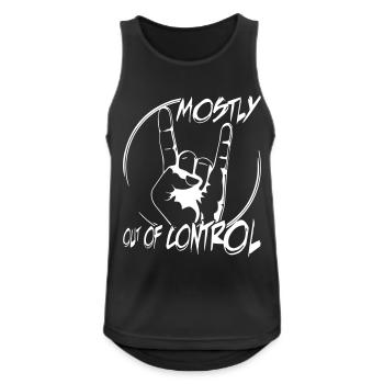 Mostly out of control Pommesgabel Mano cornuto - Männer Tank Top atmungsaktiv - Schwarz - Vorne - Nick (188cm)