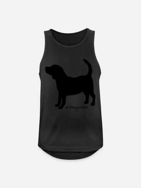 beagle love - Men's Breathable Tank Top - black