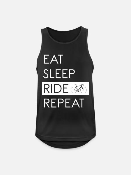 EAT SLEEP RIDE REPEAT - Men's Breathable Tank Top - black