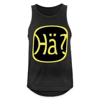 Wie bitte? Was? Hä? - Männer Tank Top atmungsaktiv - Schwarz - Vorne - Nick (188cm)