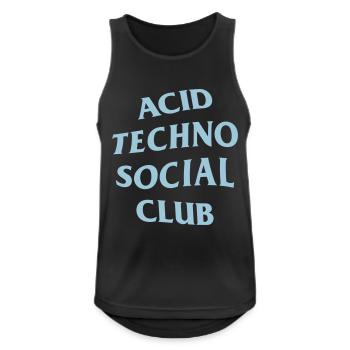 Acid Techno Social Club - Débardeur respirant Homme - noir - Devant - Nick (188cm)