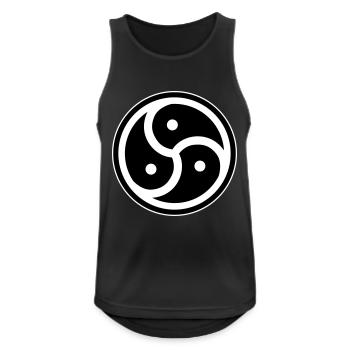 Triskele - Mann Frau BDSM Liebhaber Geschenk - Männer Tank Top atmungsaktiv - Schwarz - Vorne - Nick (188cm)
