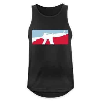 M4 - Männer Tank Top atmungsaktiv - Schwarz - Vorne - Nick (188cm)
