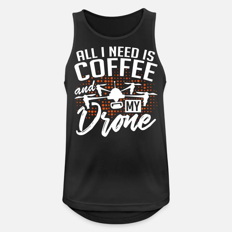 Coffee and drones gift - Men's Breathable Tank Top - black