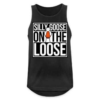 goose on the loose - Men's Breathable Tank Top - black - Front - Nick (188cm)