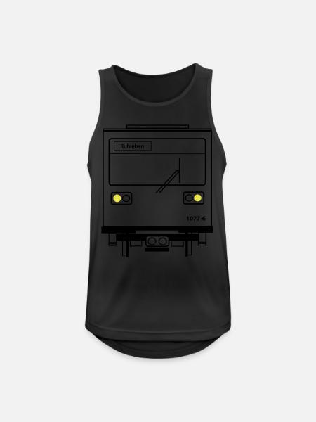 u-bahn - Männer Tank Top atmungsaktiv - Schwarz