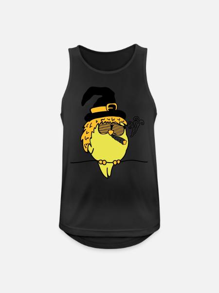bird_witch_smoke_02 - Men's Breathable Tank Top - black
