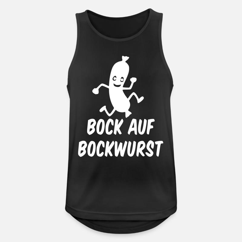 Bock auf Bockwurst - Männer Tank Top atmungsaktiv - Schwarz