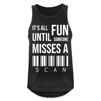 Sendungsverfolgung fehlgeschlagen - Männer Tank Top atmungsaktiv - Schwarz - Vorne - Nick (188cm)