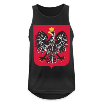 POLOGNE POLOGNE POLSKA PATRIE CADEAU T-SHIRT - Débardeur respirant Homme - noir - Devant - Nick (188cm)