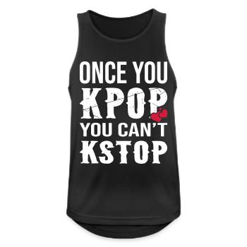 Once You KPOP - Männer Tank Top atmungsaktiv - Schwarz - Vorne - Nick (188cm)