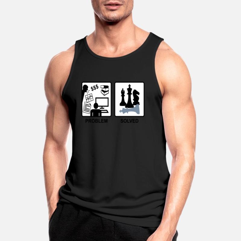 Chess solves problems Men's Breathable Tank Top