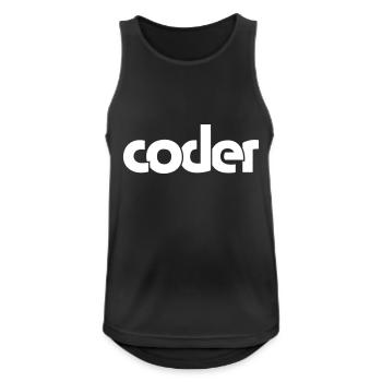 Coder - Men's Breathable Tank Top - black - Front - Nick (188cm)