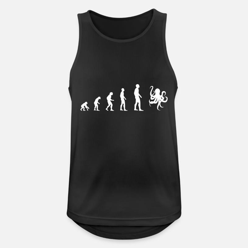 Kraken – Evolution - Männer Tank Top atmungsaktiv - Schwarz