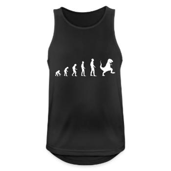 Dinosaur Pounding T-Rex Cute – Evolution - Men's Breathable Tank Top - black - Front - Nick (188cm)