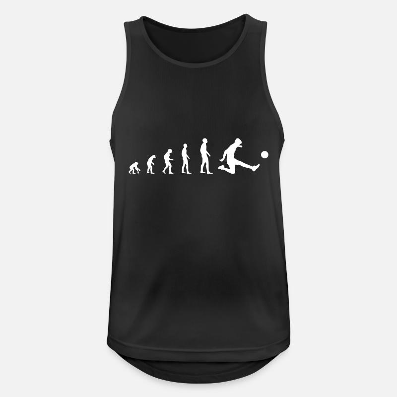 Fußball – Evolution - Männer Tank Top atmungsaktiv - Schwarz