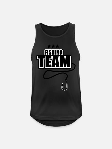 fishing - Männer Tank Top atmungsaktiv - Schwarz