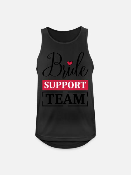 Bride Support Team - Men's Breathable Tank Top - black