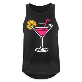 Cocktail Alcohol Mixed drink Long drinks - Men's Breathable Tank Top - black - Front - Nick (188cm)