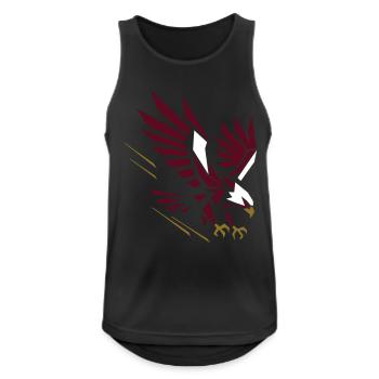 Geometrischer Adler im Angriff - Männer Tank Top atmungsaktiv - Schwarz - Vorne - Nick (188cm)