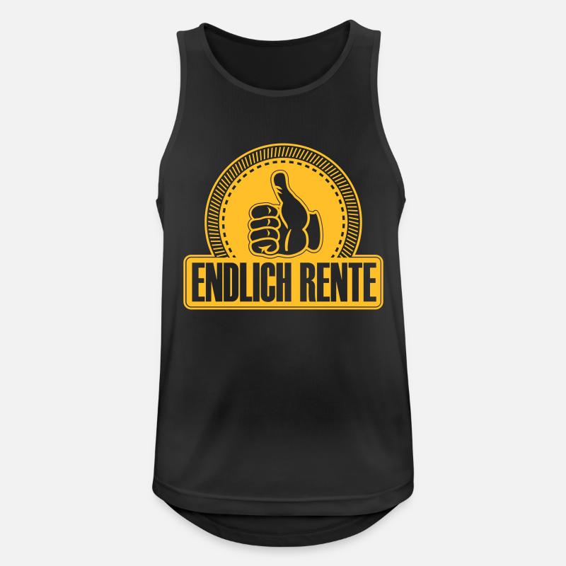 Endlich Rente Daumen hoch - Männer Tank Top atmungsaktiv - Schwarz