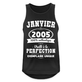 20th Anniversary - January 2005 Perfection - Men's Breathable Tank Top - black - Front - Nick (188cm)