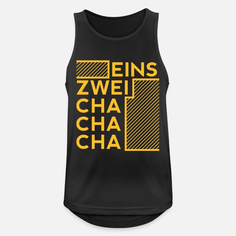 cha cha cha - Männer Tank Top atmungsaktiv - Schwarz