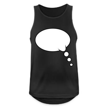 Thought Bubble Design - Men's Breathable Tank Top - black - Front - Nick (188cm)