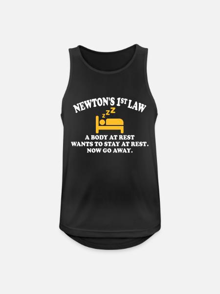 newton's 1st law - Men's Breathable Tank Top - black