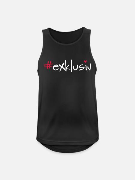 exklusiv - Männer Tank Top atmungsaktiv - Schwarz