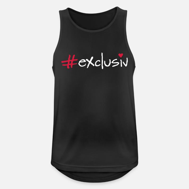 exclusiv - Männer Tank Top atmungsaktiv - Schwarz