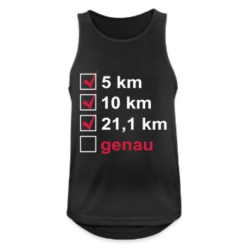 Marathon - Männer Tank Top atmungsaktiv - Schwarz - Vorne - Nick (188cm)