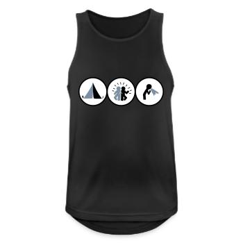 Festival - Men's Breathable Tank Top - black - Front - Nick (188cm)