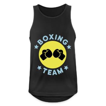 Boxing team (Boxhandschuhe, Kreis, Sterne) - Männer Tank Top atmungsaktiv - Schwarz - Vorne - Nick (188cm)
