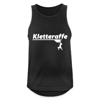 Kletteraffe - Männer Tank Top atmungsaktiv - Schwarz - Vorne - Nick (188cm)