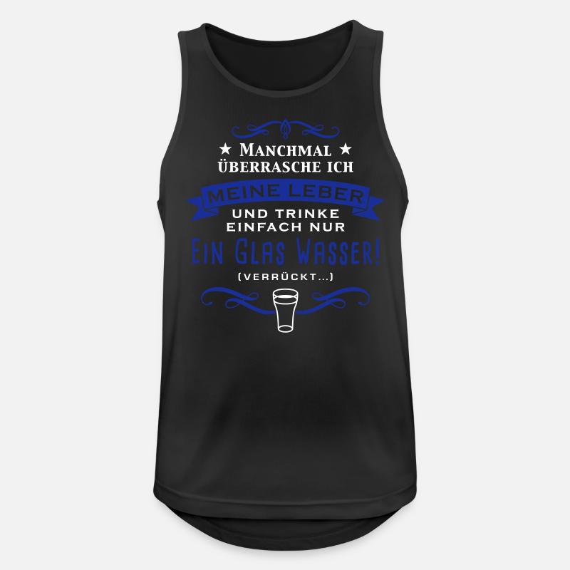 manchmal_uberrasche_ich_meine_leber_c_2c - Männer Tank Top atmungsaktiv - Schwarz