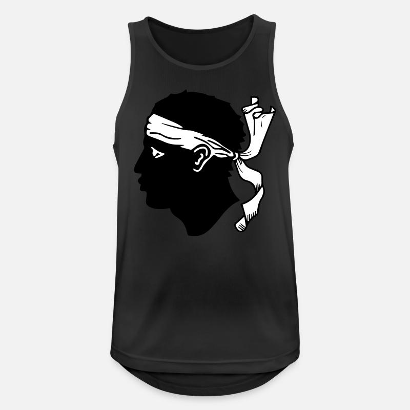 drapeau_corse2 - Männer Tank Top atmungsaktiv - Schwarz