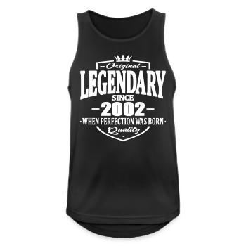 Legendary since 2002 - Débardeur respirant Homme - noir - Devant - Nick (188cm)