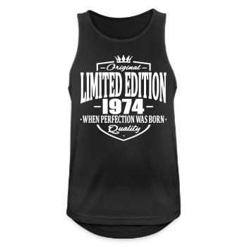 Limited edition 1974 - Débardeur respirant Homme - noir - Devant - Nick (188cm)