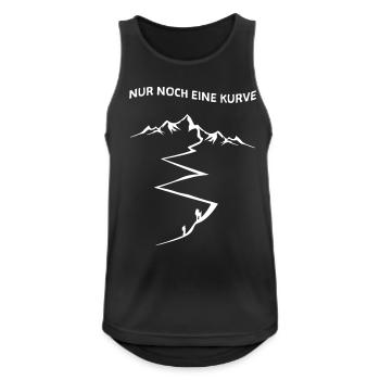 Nur noch eine Kurve - weiß - Männer Tank Top atmungsaktiv - Schwarz - Vorne - Nick (188cm)
