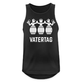 Vatertag Bierfässer (Bier / Männertag / White) - Männer Tank Top atmungsaktiv - Schwarz - Vorne - Nick (188cm)