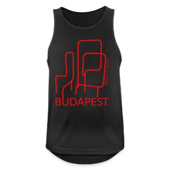 Budapest Klettergerüst - Männer Tank Top atmungsaktiv - Schwarz - Vorne - Nick (188cm)