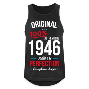 1946 – Original – Unique copy - Men's Breathable Tank Top - black - Front - Nick (188cm)