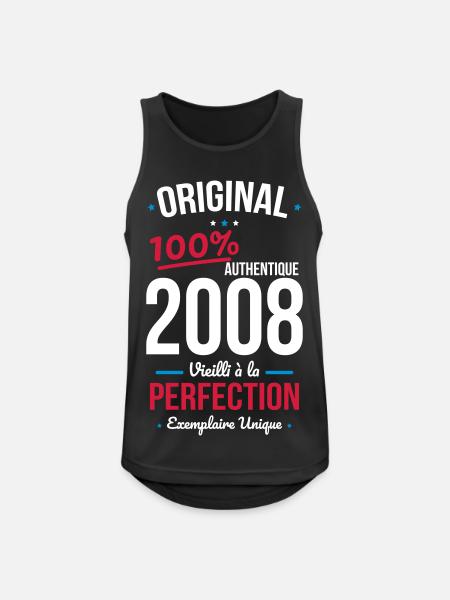 2008 – Original – Exemplaire unique - Débardeur respirant Homme - noir