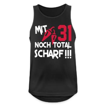 total_scharf_31 - Débardeur respirant Homme - noir - Devant - Nick (188cm)