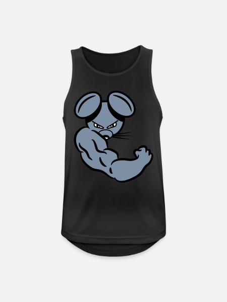 Steve strong - Men's Breathable Tank Top - black