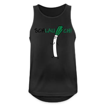 Schlauer Lauch - Männer Tank Top atmungsaktiv - Schwarz - Vorne - Nick (188cm)