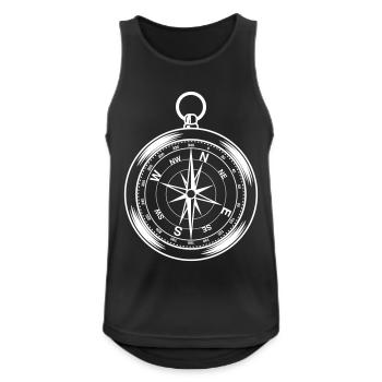 compass symbol - Men's Breathable Tank Top - black - Front - Nick (188cm)