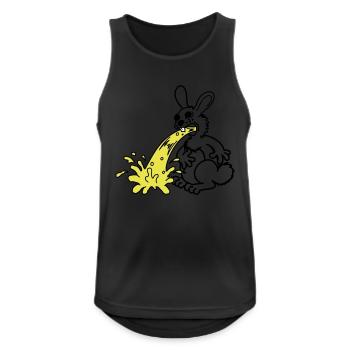 Häschen kotzt - Männer Tank Top atmungsaktiv - Schwarz - Vorne - Nick (188cm)